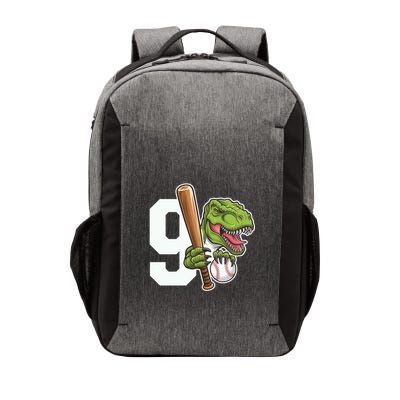 Baseball Dinosaurs Trex Dino 9th Birthday Design Great Gift Vector Backpack