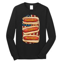 Bad Day To Be A Hot Dog July 4th Patriotic Summer Bbq Long Sleeve Shirt