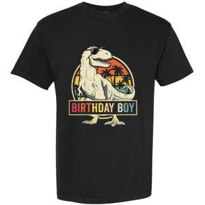 Birthday Dino T Rex Dinosaur Matching Family Garment-Dyed Heavyweight T-Shirt