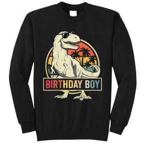 Birthday Dino T Rex Dinosaur Matching Family Sweatshirt