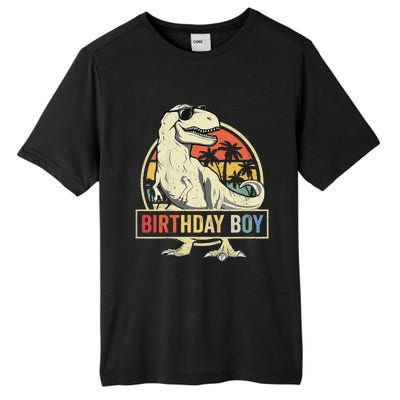 Birthday Dino T Rex Dinosaur Matching Family Tall Fusion ChromaSoft Performance T-Shirt