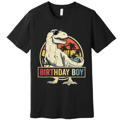 Birthday Dino T Rex Dinosaur Matching Family Premium T-Shirt