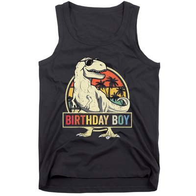 Birthday Dino T Rex Dinosaur Matching Family Tank Top