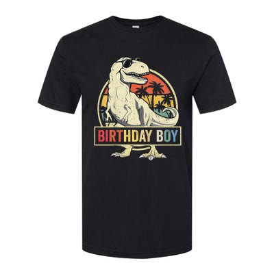 Birthday Dino T Rex Dinosaur Matching Family Softstyle CVC T-Shirt