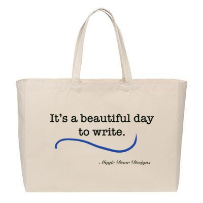 Beautiful Day To Write Cotton Canvas Jumbo Tote