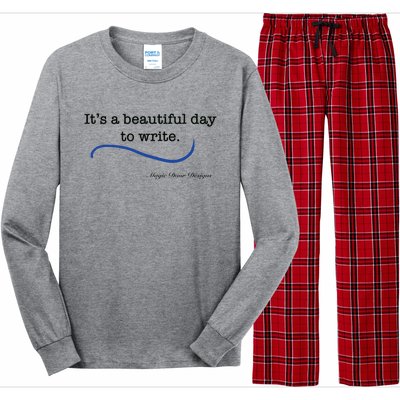 Beautiful Day To Write Long Sleeve Pajama Set