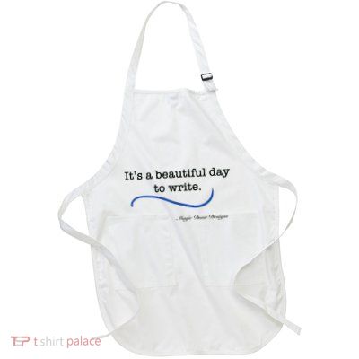 Beautiful Day To Write Full-Length Apron With Pockets