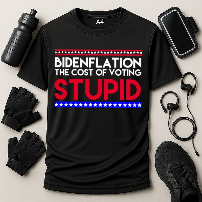 Bidenflation Definition The Cost Of Voting Stupid Anti Biden Cooling Performance Crew T-Shirt