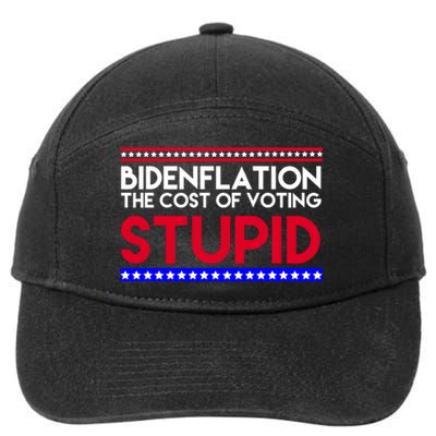 Bidenflation Definition The Cost Of Voting Stupid Anti Biden 7-Panel Snapback Hat