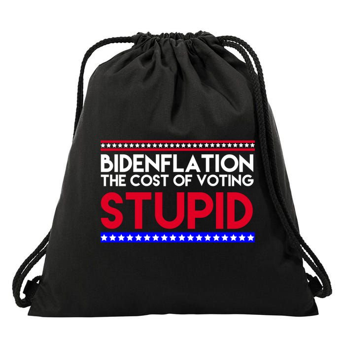 Bidenflation Definition The Cost Of Voting Stupid Anti Biden Drawstring Bag
