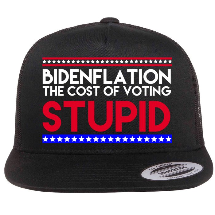 Bidenflation Definition The Cost Of Voting Stupid Anti Biden Flat Bill Trucker Hat