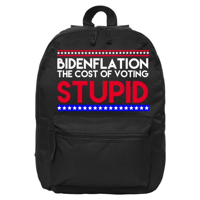 Bidenflation Definition The Cost Of Voting Stupid Anti Biden 16 in Basic Backpack