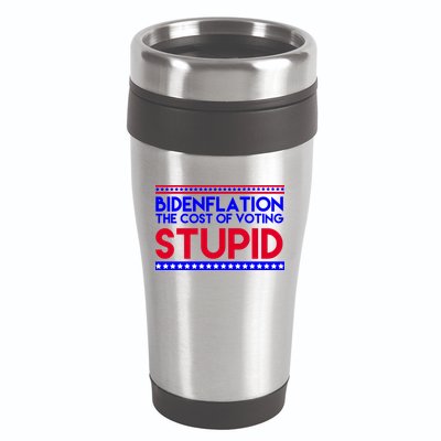 Bidenflation Definition The Cost Of Voting Stupid Anti Biden 16oz Travel Tumbler