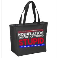 Bidenflation Definition The Cost Of Voting Stupid Anti Biden Zip Tote Bag