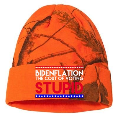 Bidenflation Definition The Cost Of Voting Stupid Anti Biden Kati Licensed 12" Camo Beanie