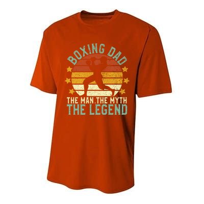 Boxing Dad The The Myth The Legend Ex Boxer And Coach Gift Performance Sprint T-Shirt