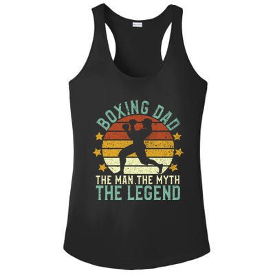 Boxing Dad The The Myth The Legend Ex Boxer And Coach Gift Ladies PosiCharge Competitor Racerback Tank