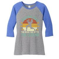 Boxing Dad The The Myth The Legend Ex Boxer And Coach Gift Women's Tri-Blend 3/4-Sleeve Raglan Shirt