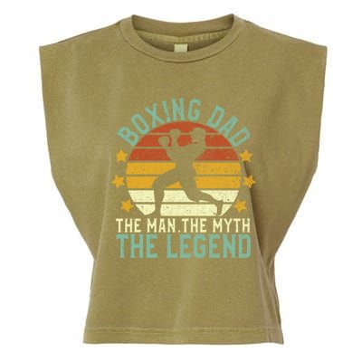 Boxing Dad The The Myth The Legend Ex Boxer And Coach Gift Garment-Dyed Women's Muscle Tee