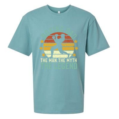 Boxing Dad The The Myth The Legend Ex Boxer And Coach Gift Sueded Cloud Jersey T-Shirt