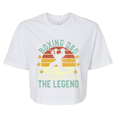 Boxing Dad The The Myth The Legend Ex Boxer And Coach Gift Bella+Canvas Jersey Crop Tee