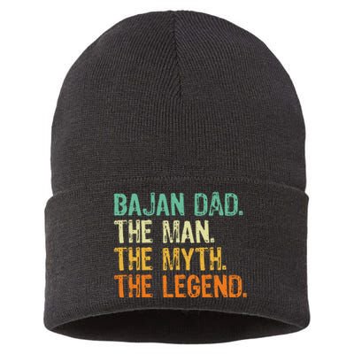 Bajan Dad The Man The Myth The Legend Sustainable Knit Beanie