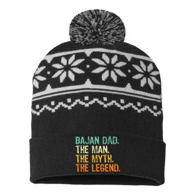 Bajan Dad The Man The Myth The Legend USA-Made Snowflake Beanie