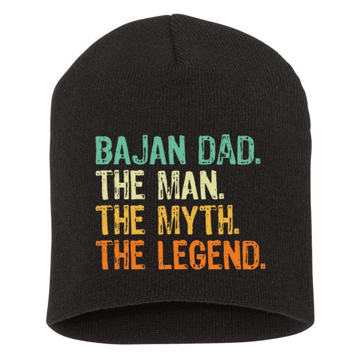 Bajan Dad The Man The Myth The Legend Short Acrylic Beanie