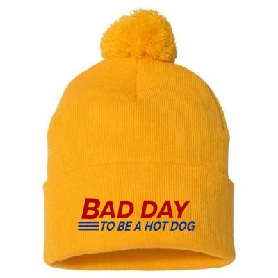 Bad Day To Be A Hot Dog Pom Pom 12in Knit Beanie