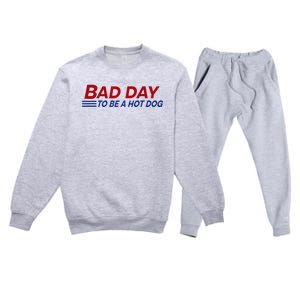 Bad Day To Be A Hot Dog Premium Crewneck Sweatsuit Set