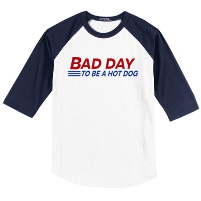 Bad Day To Be A Hot Dog Baseball Sleeve Shirt