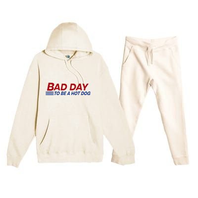 Bad Day To Be A Hot Dog Premium Hooded Sweatsuit Set