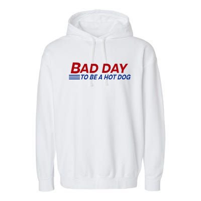 Bad Day To Be A Hot Dog Garment-Dyed Fleece Hoodie