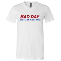 Bad Day To Be A Hot Dog V-Neck T-Shirt