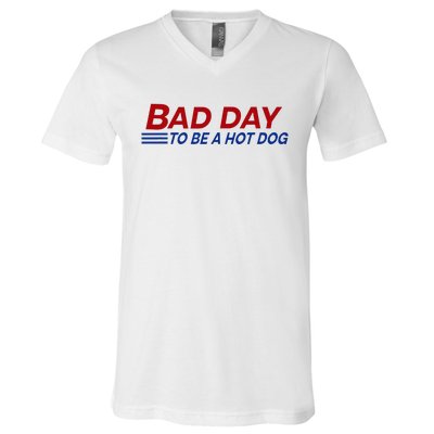 Bad Day To Be A Hot Dog V-Neck T-Shirt