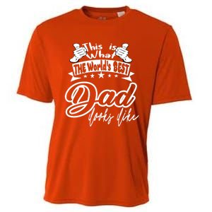 Best Dad This Is World's Best Dad Looks Like Cool Gift Cooling Performance Crew T-Shirt