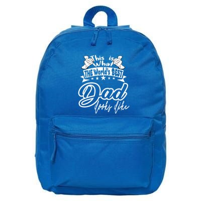 Best Dad This Is World's Best Dad Looks Like Cool Gift 16 in Basic Backpack