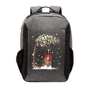 Boxer Dog Tree Christmas Snow Pajama Xmas Dog Lover Gift Vector Backpack