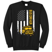 Bus Driver Usa American Flag Funny School Bus Driver Sweatshirt