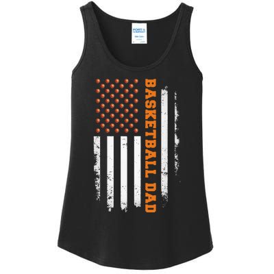 Basketball Dad USA US Flag Basketball Ladies Essential Tank