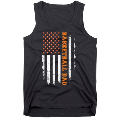 Basketball Dad USA US Flag Basketball Tank Top