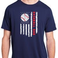 Baseball Dad Usa American Flag Patriotic Dad FatherS Day Adult ChromaSoft Performance T-Shirt