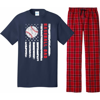 Baseball Dad Usa American Flag Patriotic Dad FatherS Day Pajama Set