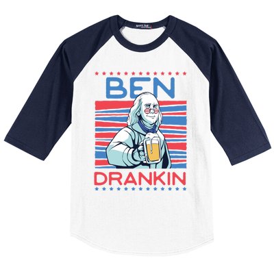 Ben Drankin Us Beer President Benjamin Franklin Great Gift Baseball Sleeve Shirt