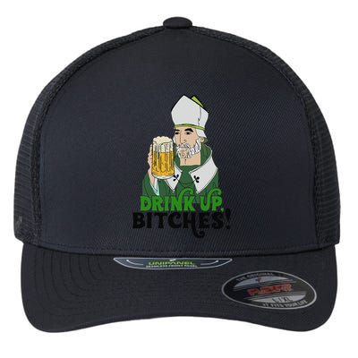 Bitches Drink Up Saint Patrick's Day Beer Drinking Lover Flexfit Unipanel Trucker Cap
