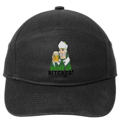 Bitches Drink Up Saint Patrick's Day Beer Drinking Lover 7-Panel Snapback Hat