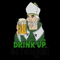 Bitches Drink Up Saint Patrick's Day Beer Drinking Lover Youth Performance Sprint T-Shirt