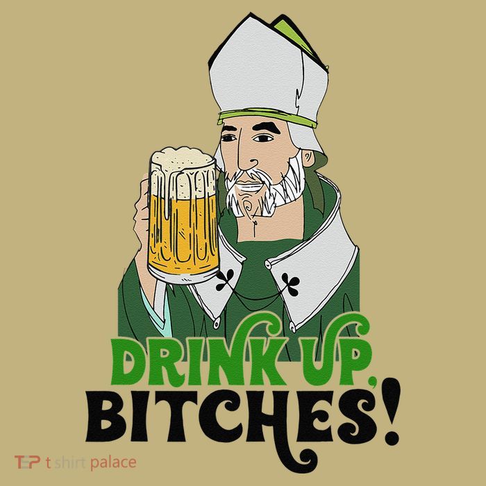 Bitches Drink Up Saint Patrick's Day Beer Drinking Lover Cooling Performance Long Sleeve Crew