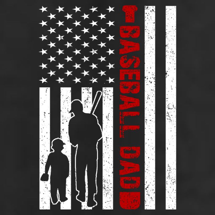 Baseball Dad USA FLag 7 Panel Mesh Trucker Snapback Hat