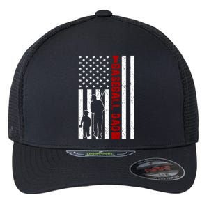 Baseball Dad USA FLag Flexfit Unipanel Trucker Cap